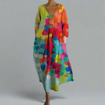Cheryl | Colorful V-Neck Maxi Dress