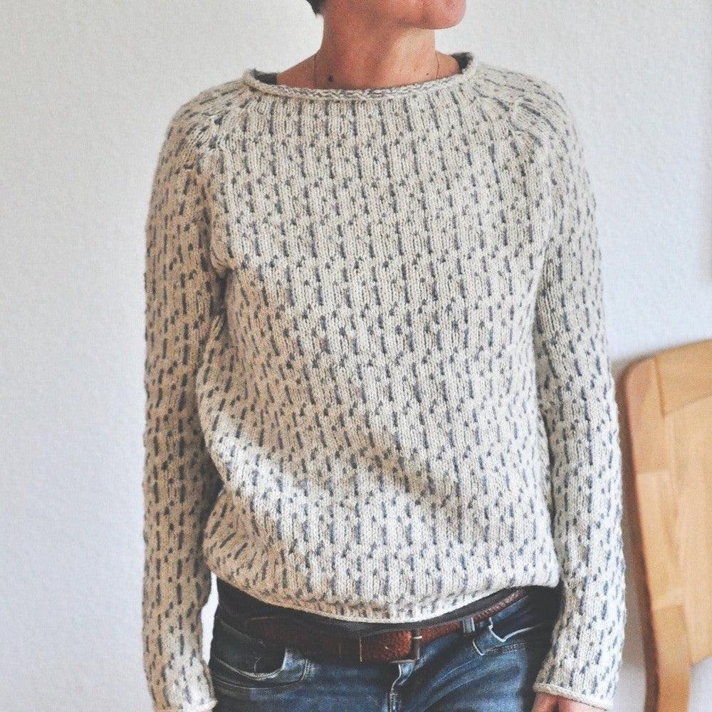 Meliora | Gray Sweater with Boat Neck