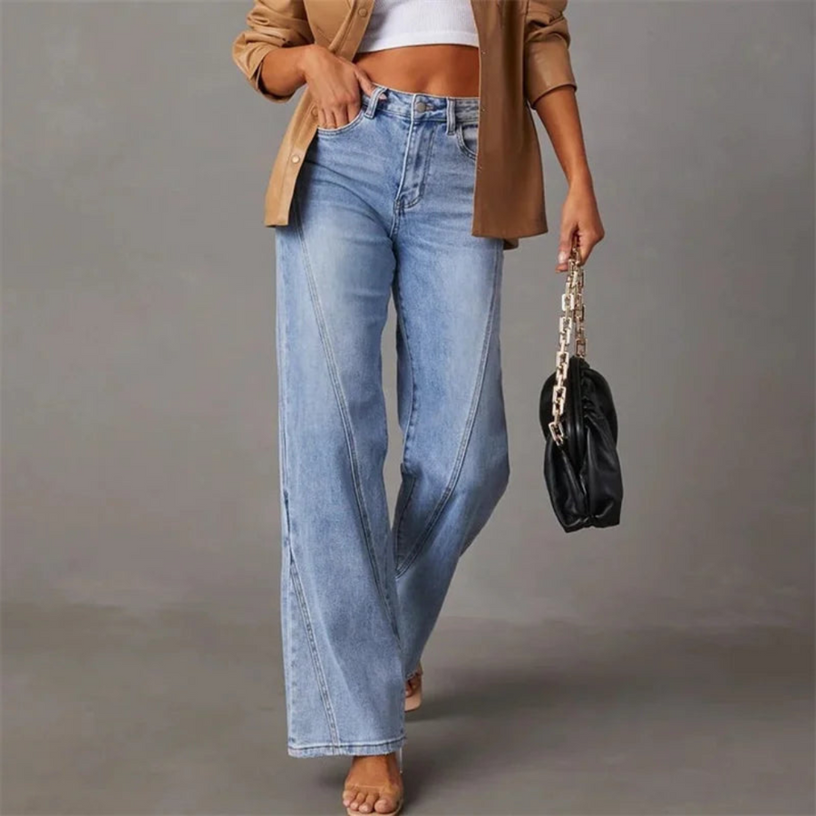 Olivia™ - High Waisted Wide Leg Jeans