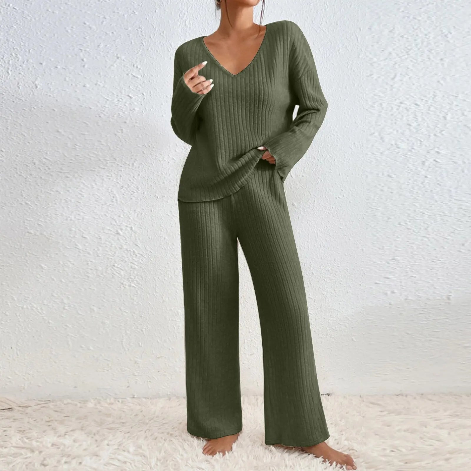 Florine | Two-piece set with Straight Pants