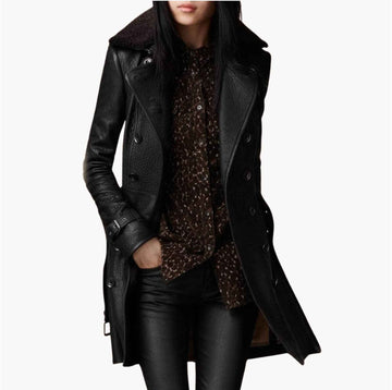 Clara | Leather Trench Coat