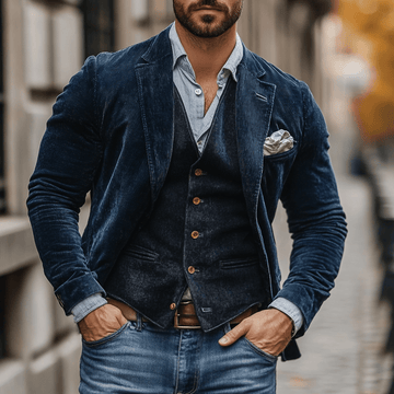 Patricio Corduroy Blazer & Vest Duo